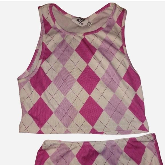 Princess Polly Pink Argyle Skirt Set - Picture 4 of 15